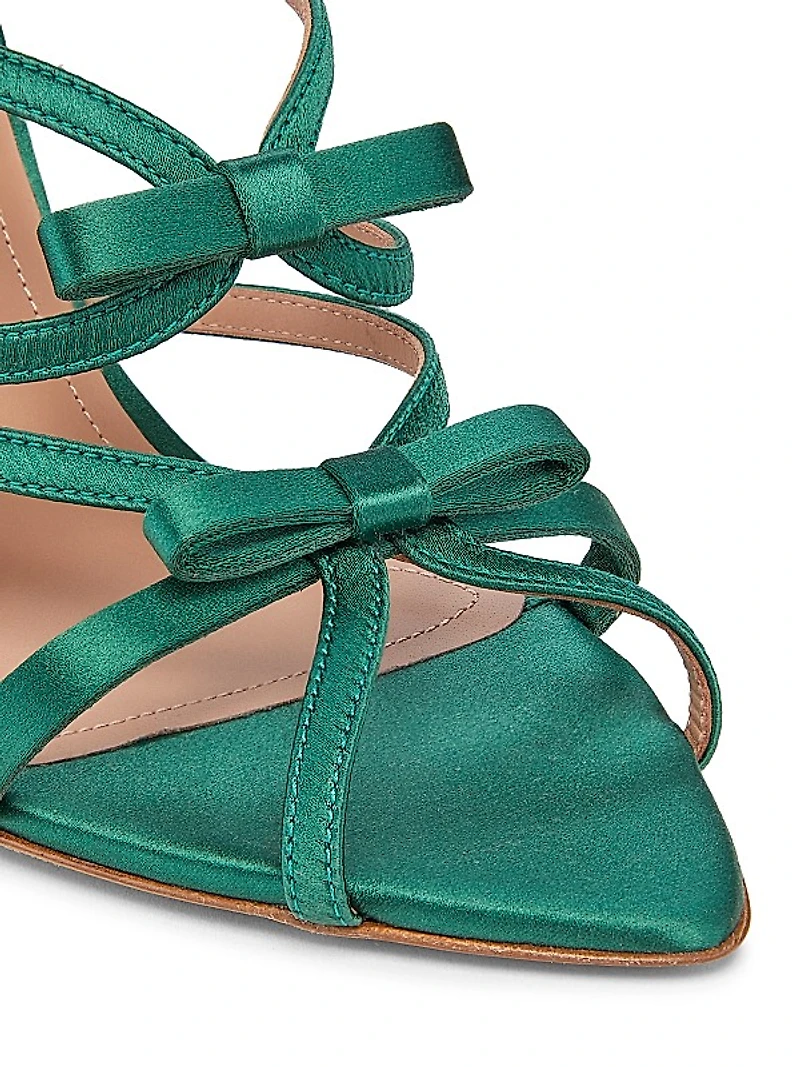 Malone Souliers x Tabitha Simmons Bowrama 90MM Satin Sandals