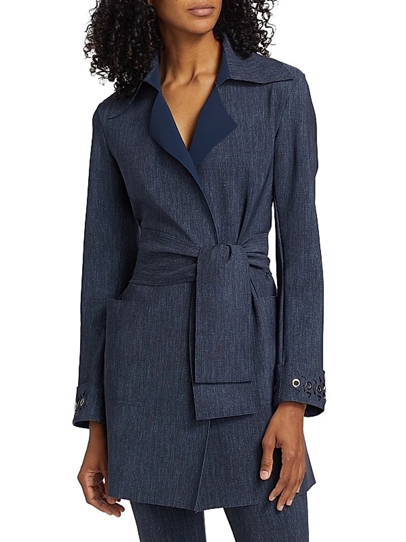 Diade Grommet-Cuff Trench Top