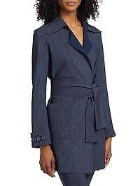 Diade Grommet-Cuff Trench Top