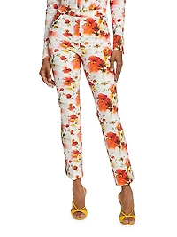 Nuccia Floral Slim Crop Pants