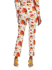 Nuccia Floral Slim Crop Pants