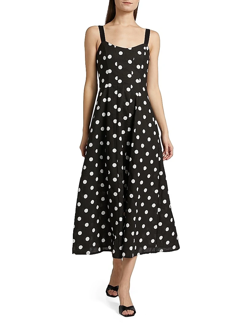 Clementine Polka Dot Maxi Dress