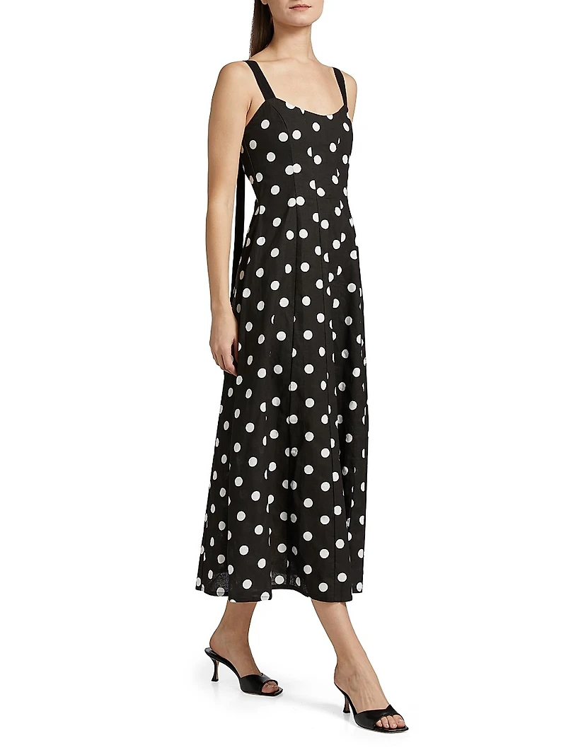 Clementine Polka Dot Maxi Dress