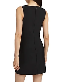 Peach Boatneck Knit Minidress