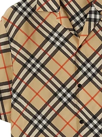 Check Silk Camp Shirt