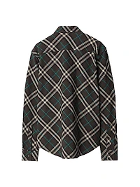 Check Wool-Blend Shirt