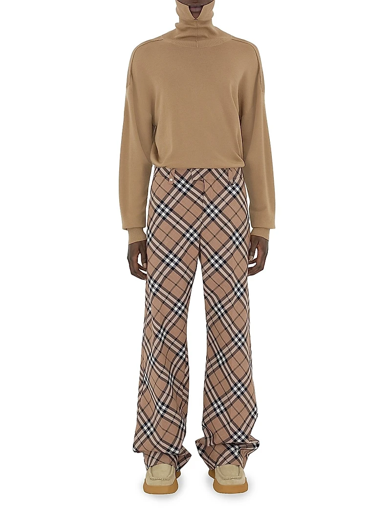 Linden Check Wool-Blend Pants