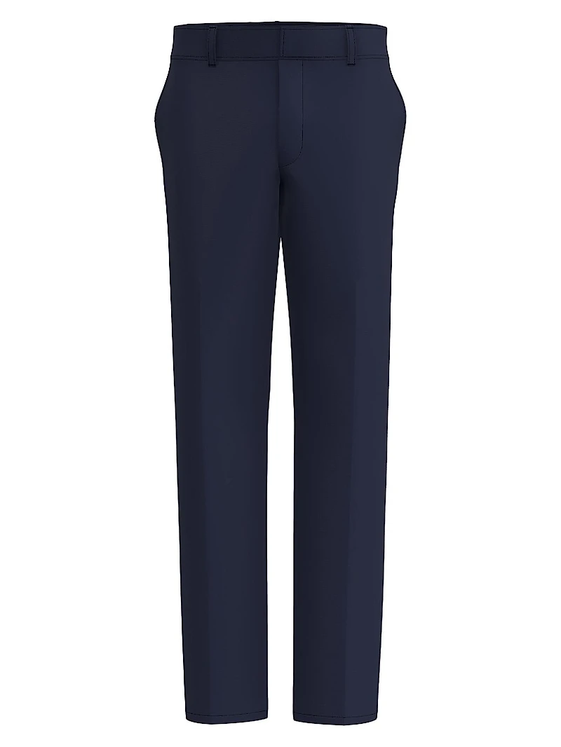Wool Flat-Front Trousers