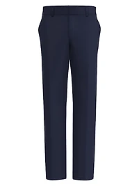 Wool Flat-Front Trousers