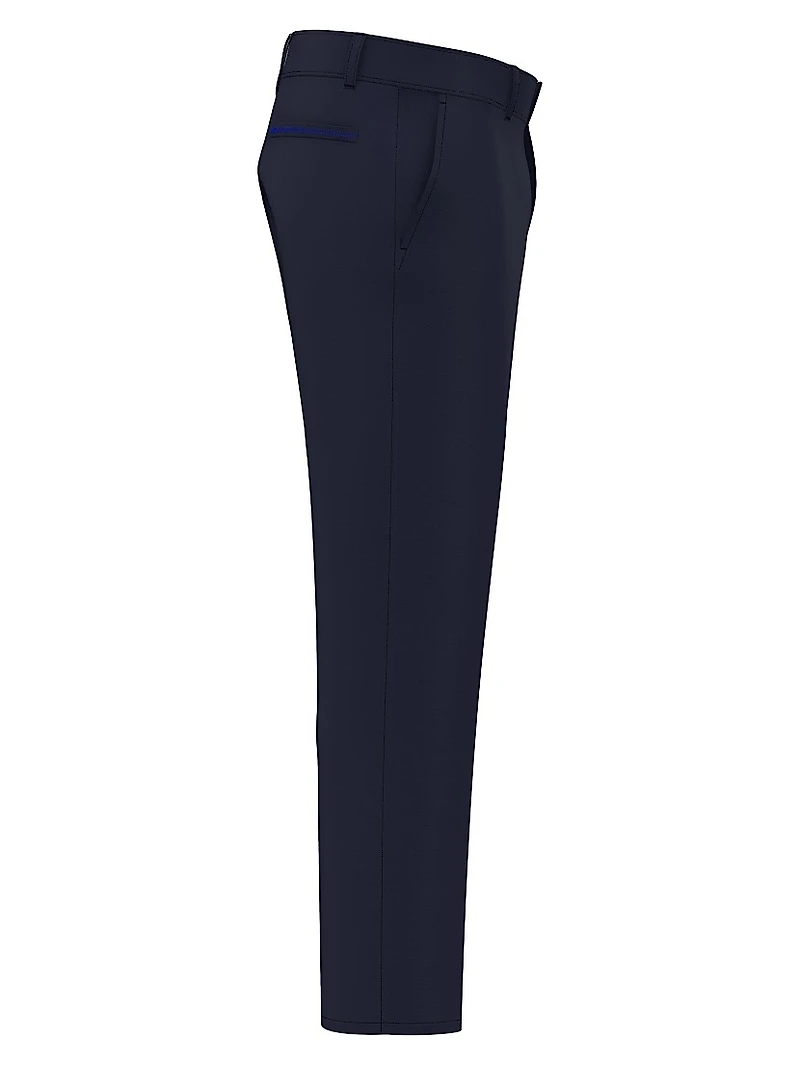 Wool Flat-Front Trousers