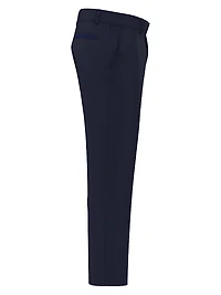 Wool Flat-Front Trousers