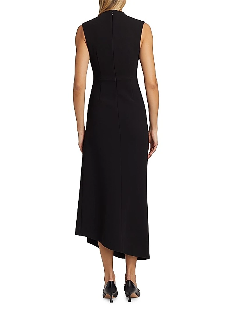 Kempsey Crepe Draped Maxi Dress