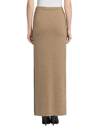 Two-Tone Wool Maxi Skirt