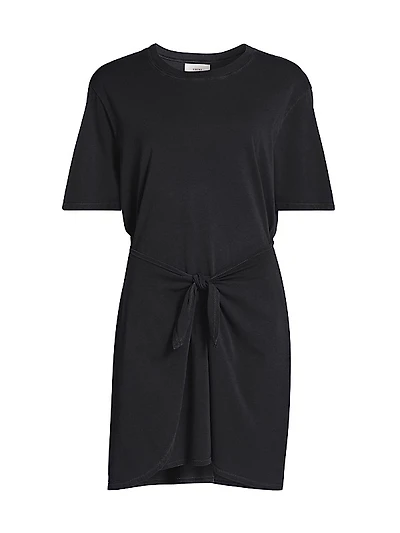 Emme Cotton Tie-Waist Minidress