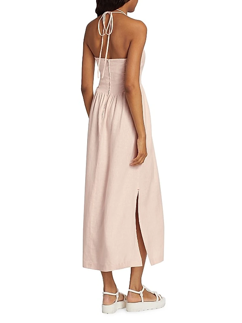 Alden Cotton Halter Maxi Dress