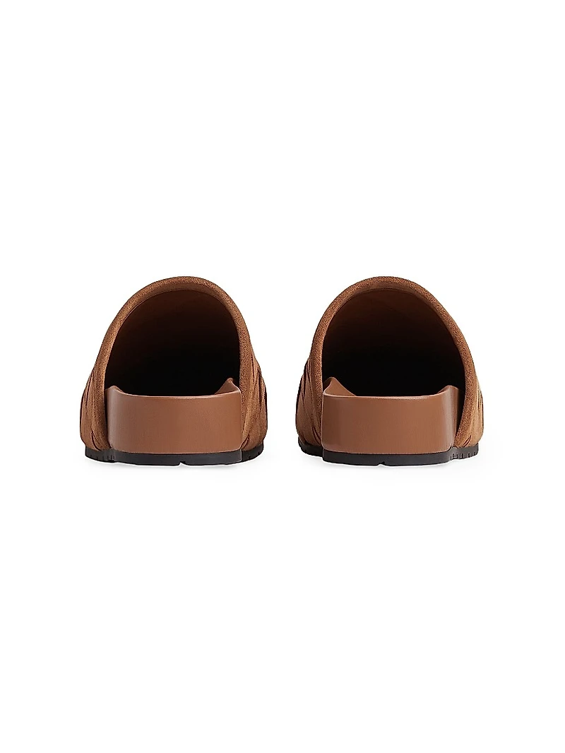 Reggie Intrecciato Suede Mules