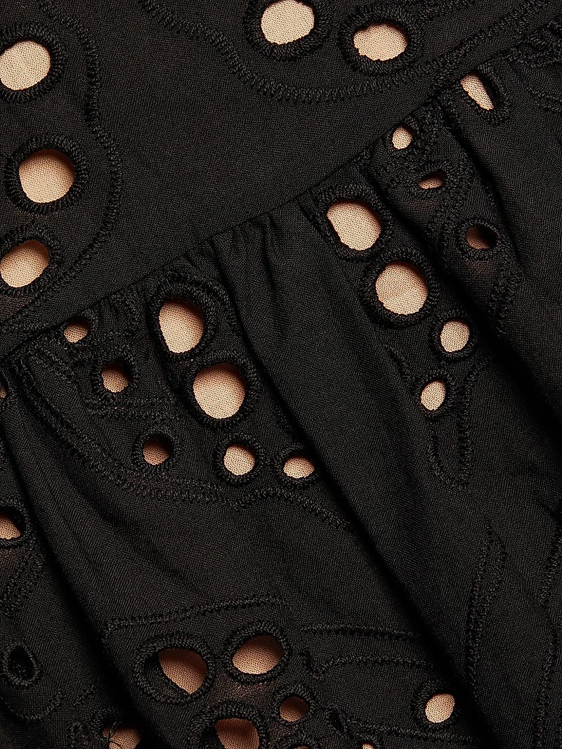 Butterfly Eyelet Off The Shoulder Dress