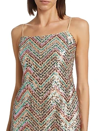 Colette Chevron Sequin Minidress