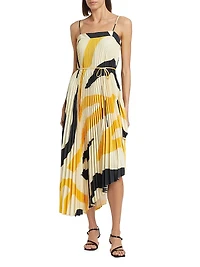 Irene Zebra Pleated Dress