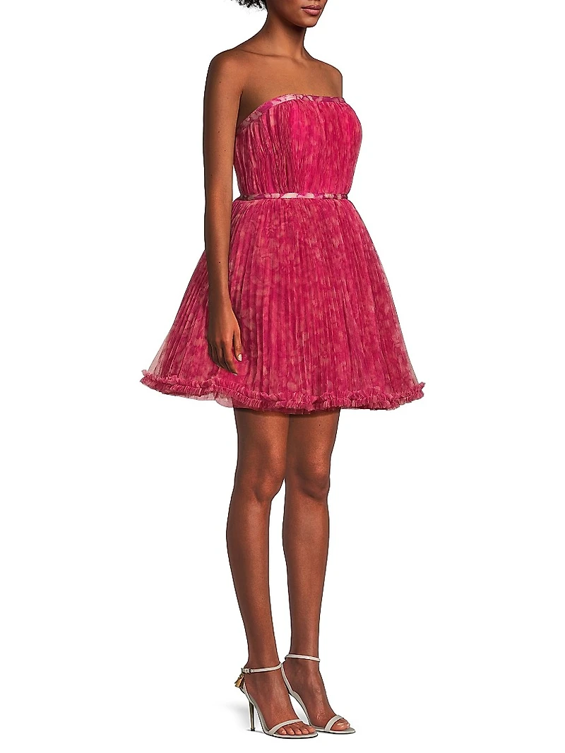 Lenzy Tulle Strapless Minidress