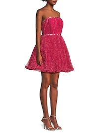Lenzy Tulle Strapless Minidress