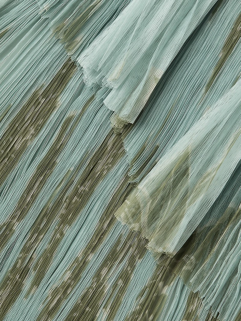 Lanza Pleated Tiered Gown