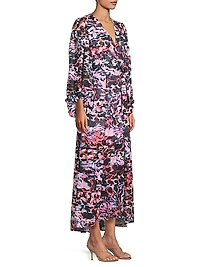 Lindie Long-Sleeve Wrap Dress