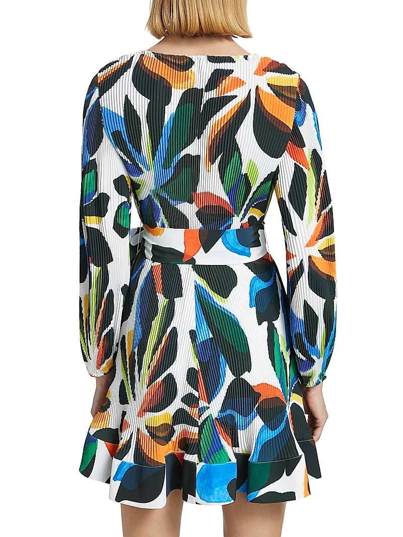 Liv Balearic Floral Pleated Minidress