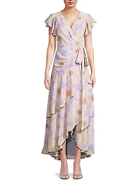 Cezza Floral Wrap Dress