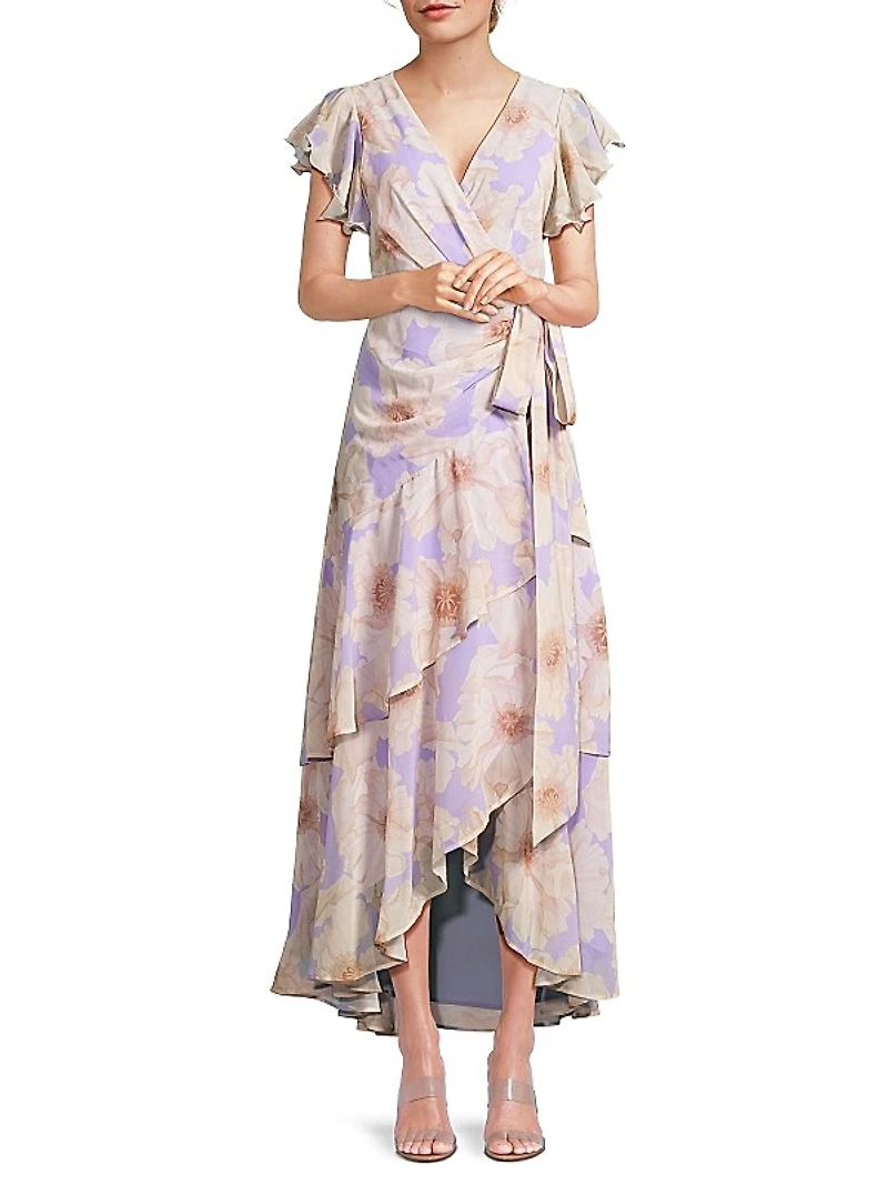 Cezza Floral Wrap Dress