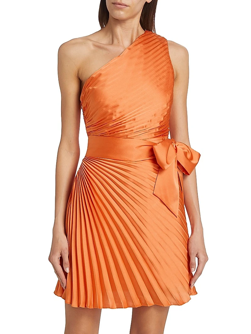 Estie Satin Pleated Dress