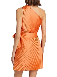 Estie Satin Pleated Dress