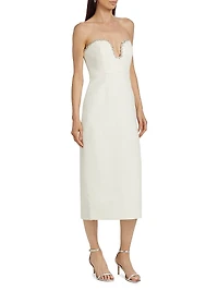 Emelia Boucle Strapless Dress