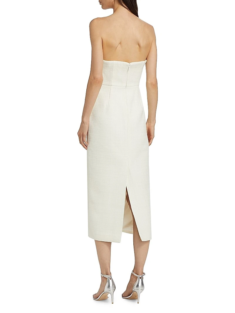 Emelia Boucle Strapless Dress