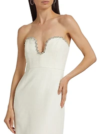 Emelia Boucle Strapless Dress