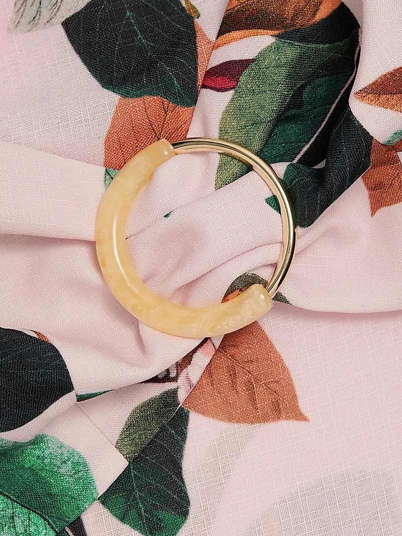 Magnolia Printed O-Ring Bralette Top