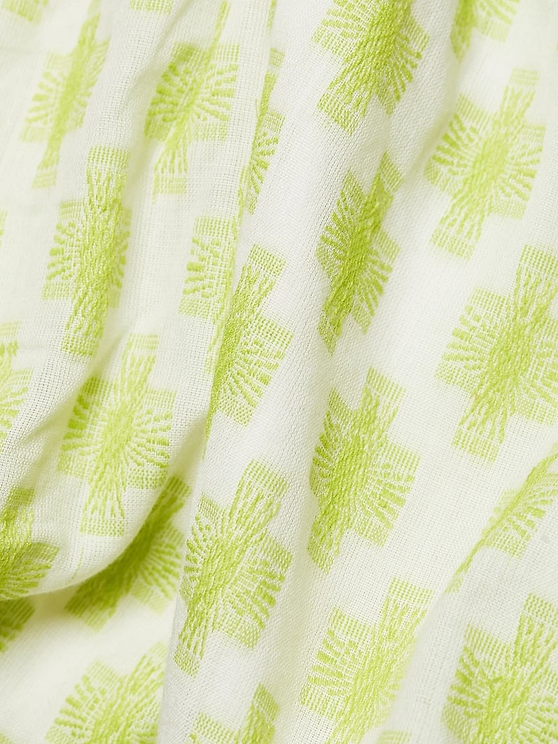 Oak Geometric Cotton One-Shoulder Crop Top