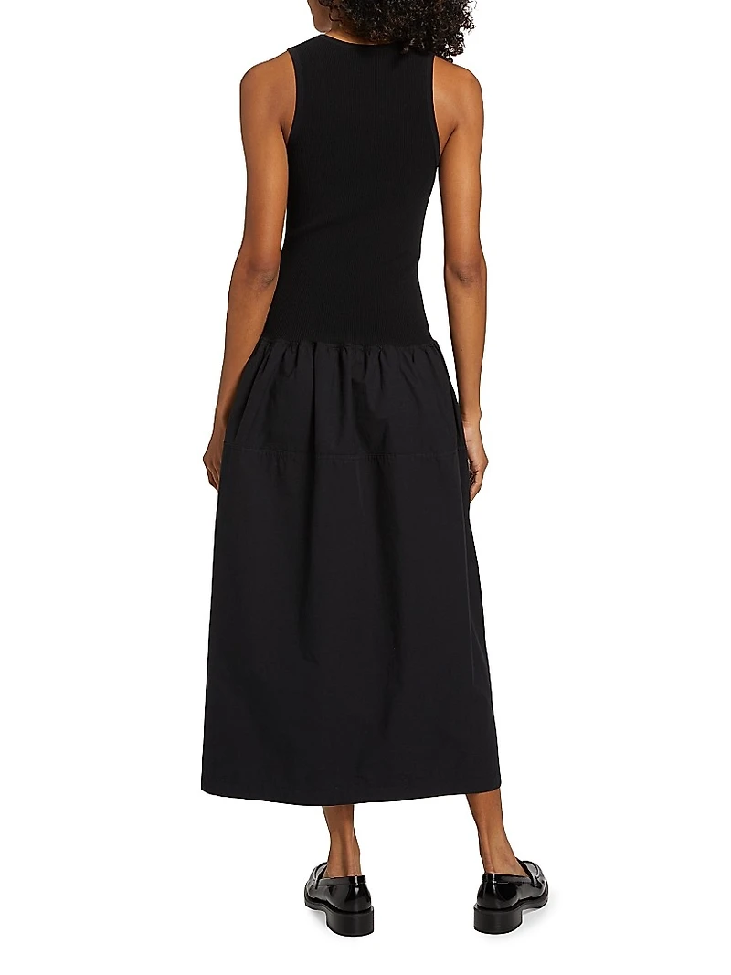 Malia Cotton Poplin Midi-Dress