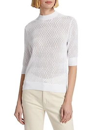 Nicola Pointelle Cotton Sweater