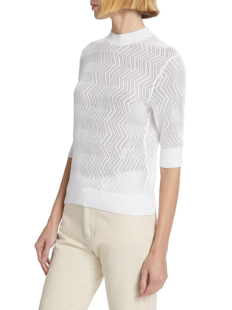 Nicola Pointelle Cotton Sweater