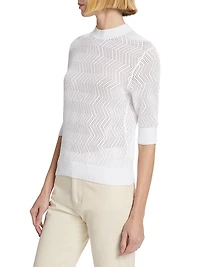Nicola Pointelle Cotton Sweater