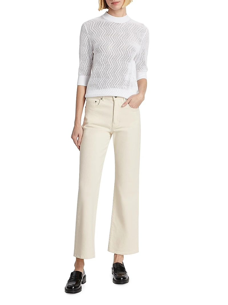 Nicola Pointelle Cotton Sweater