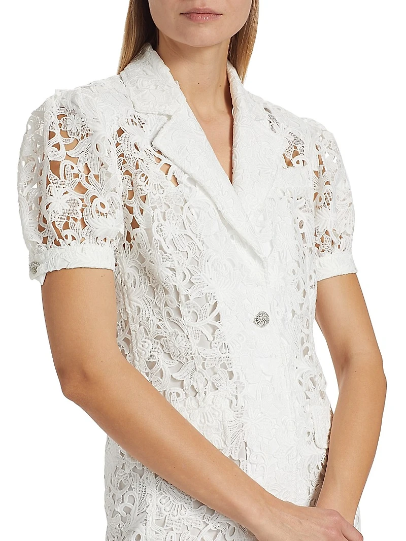 Neira Guipure Lace Blazer Minidress