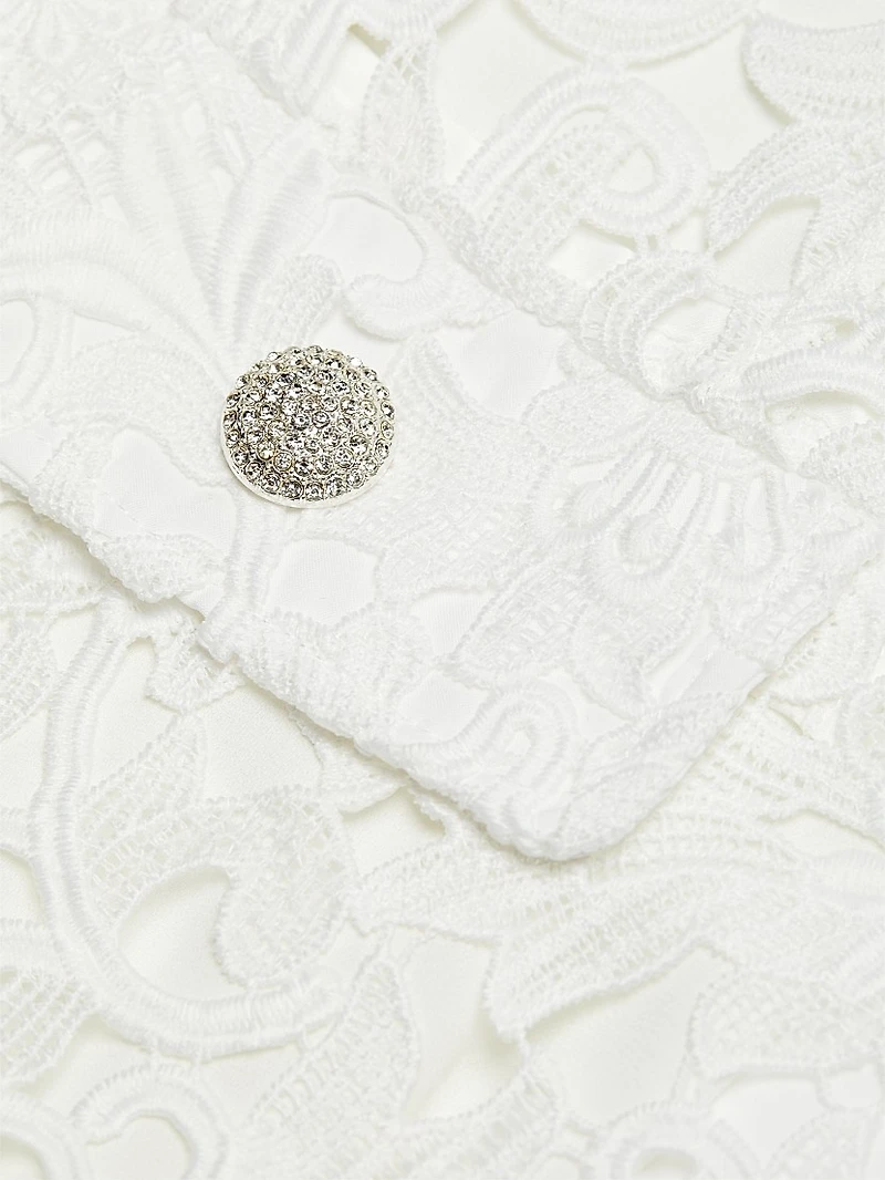 Neira Guipure Lace Blazer Minidress