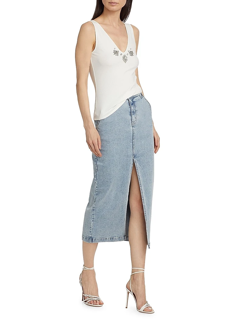 Medina Denim Midi-Skirt
