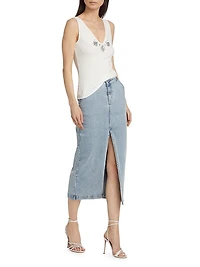 Medina Denim Midi-Skirt