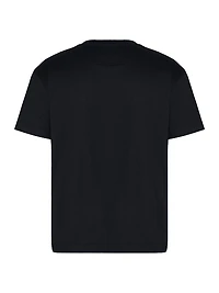 Cotton T-Shirt with Metallic V Detail
