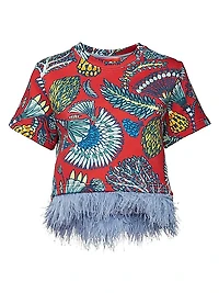 La Scala Tee with Feathers