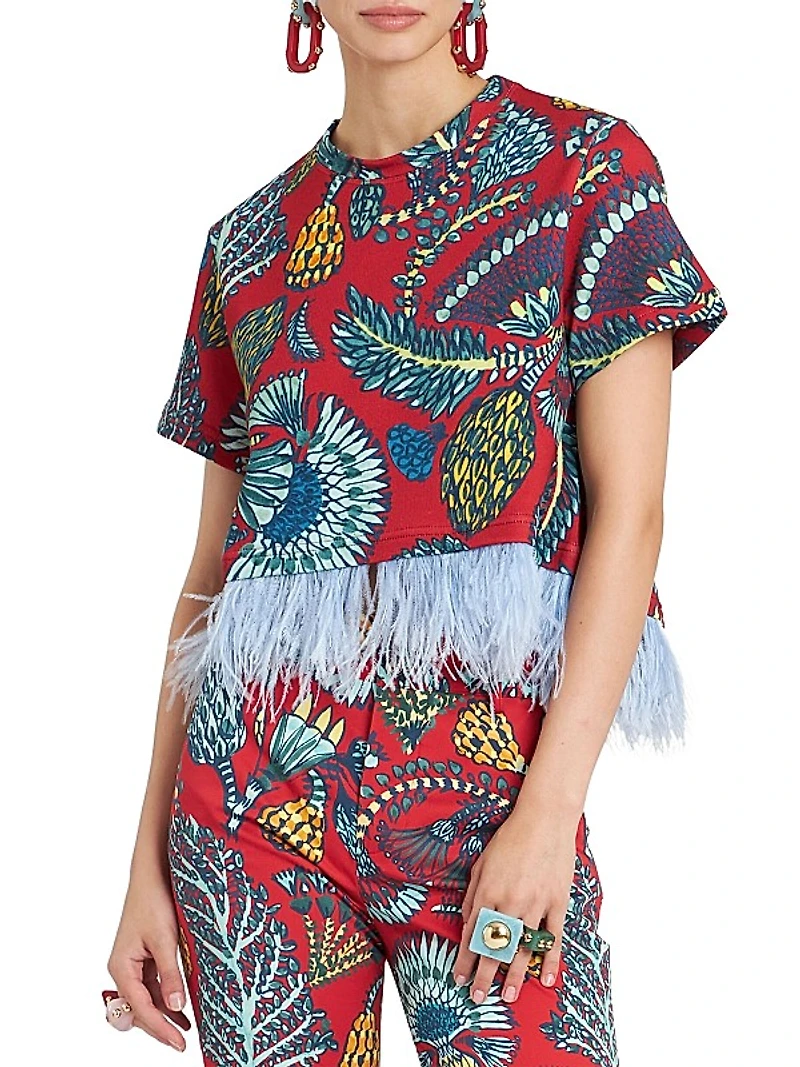 La Scala Tee with Feathers