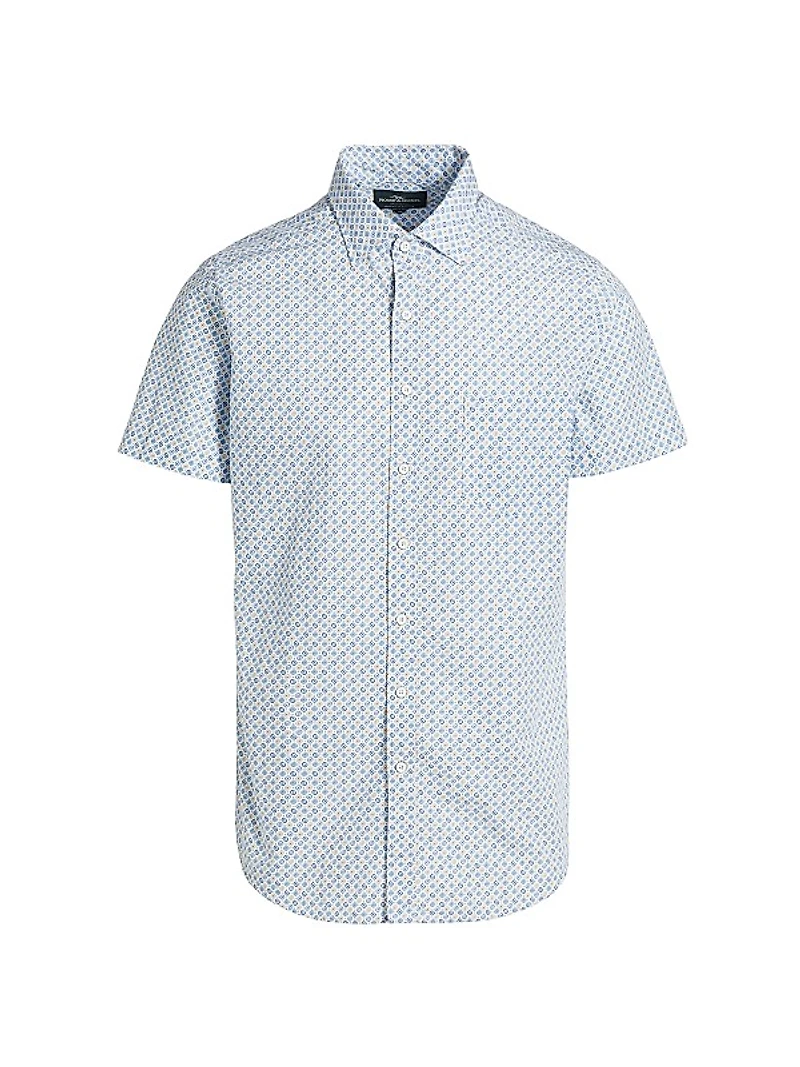 Glenariffe Geometric Cotton Short-Sleeve Shirt